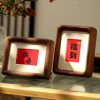Black Walnut Mortise and Mortise Solid Wood Desktop Ornaments Calligraphy Mini Photo Frame Set Table Chinese Style Picture Frame Mini Wooden Frame Mounting