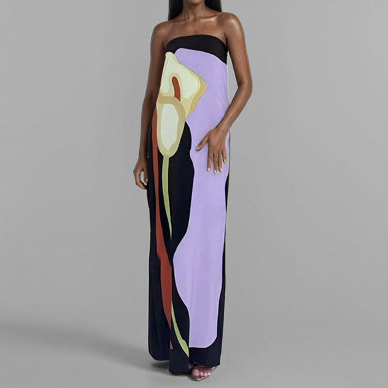 Sleeveless Floral Maxi Dress Stylish Sexy Spring Collection Perfect for Casual or Evening Wear Wholesale Available