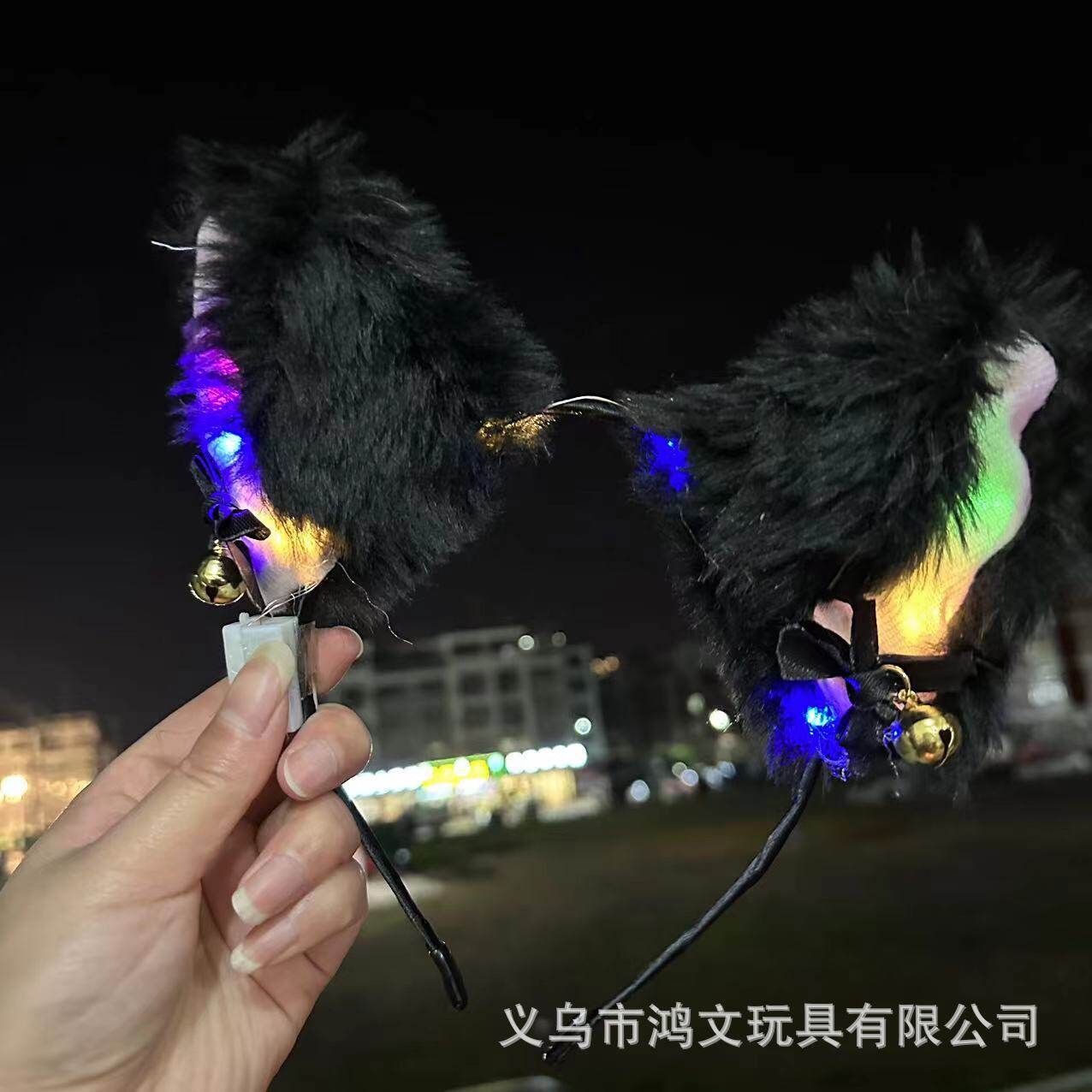 发光皇冠天使翅膀羽毛发箍舞台节日头饰仙女头环发光玩具批发夜市