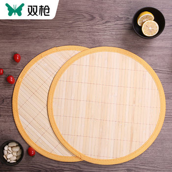Double-Gun Bamboo Dumpling Curtain Bamboo Strip Wraping Dumpling Pad Double-Sided Dumpling Stick Rolling Pin Dumpling Bag