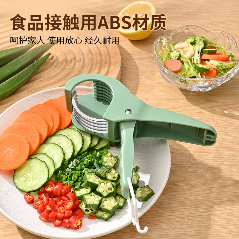 Household stainless steel manual slicer kitchen gadget cut ham knife cut fruit and vegetable knife press slicer
