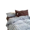 Korean Simple Herman Stripesd Milk Velvet Four-Piece Set Autumn and Winter Heat Storage Warm Quilt Cover Bed Sheets Bed Three-Piece Set