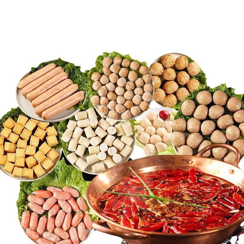 Hot Pot Meatballs Mixed Wholesale, Urinating Beef Balls and Fish Balls Whole Bag, Fresh Date Wholesale 1