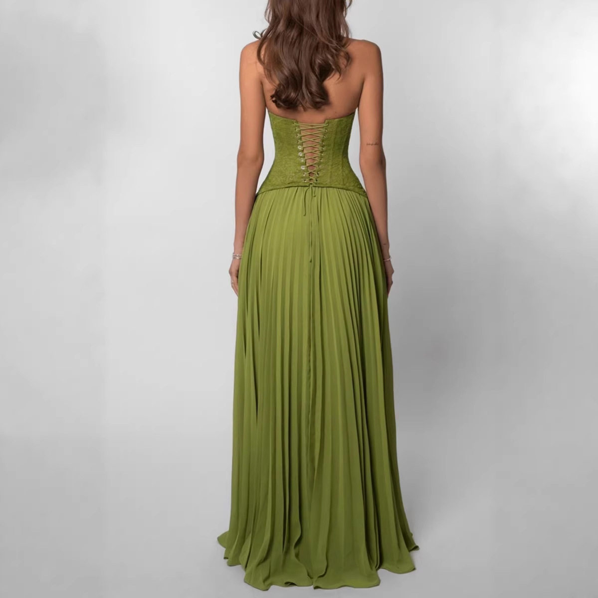 Womens Backless Halter Dress Sexy Low Neckline Ruched Waist Sleeveless Perfect for Parties and Summer Events