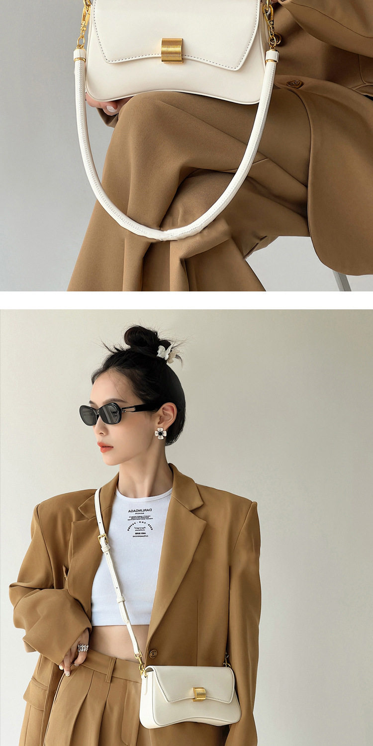 Baguette Bag New Simple Casual Solid Color Underarm Women's Bag Urban Style All-match Crossbody Women's Bag 9 undefined