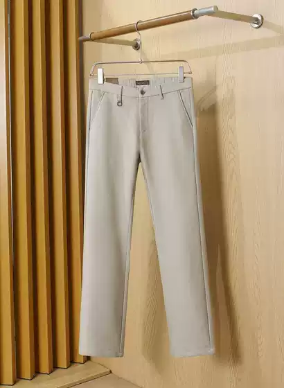LP Men's Old Money Style Business Casual Pants, Mixed Fiber, Loose Fit, Fashionable, Versatile, Comfortable, Breathable, Three-Dimensional Trousers