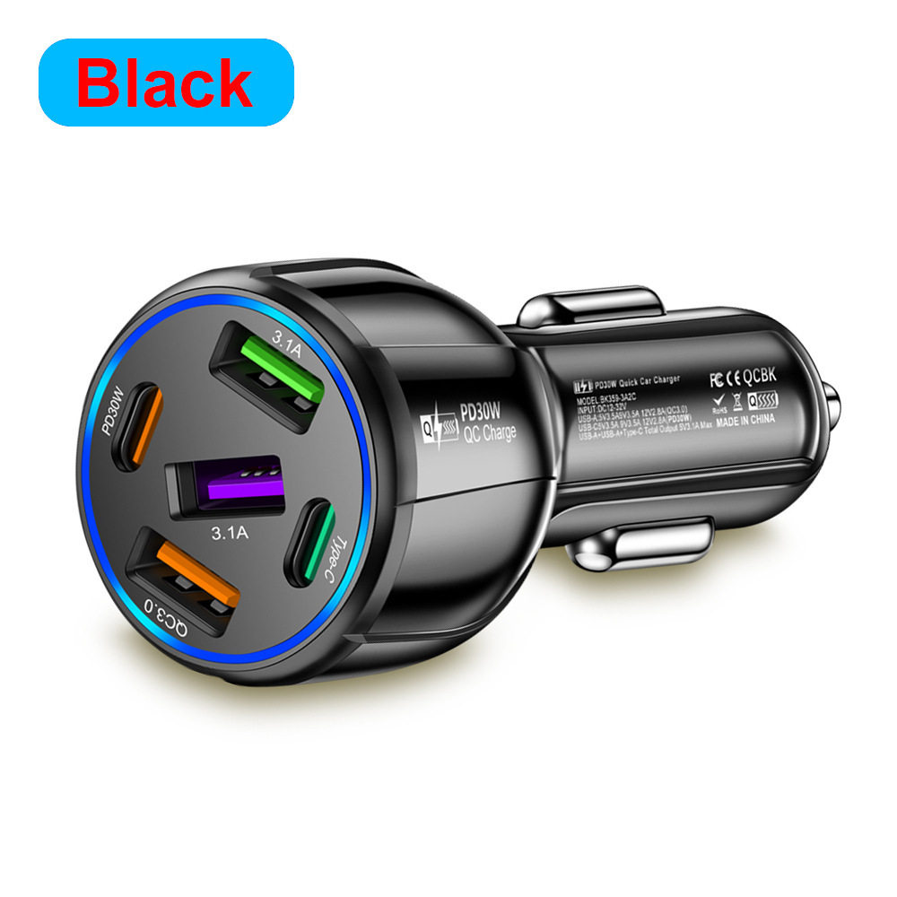 Multi-Port Pd USB Car Charging Mobile Phone Type-C Adapter Qc3.0 Fast Car Charging