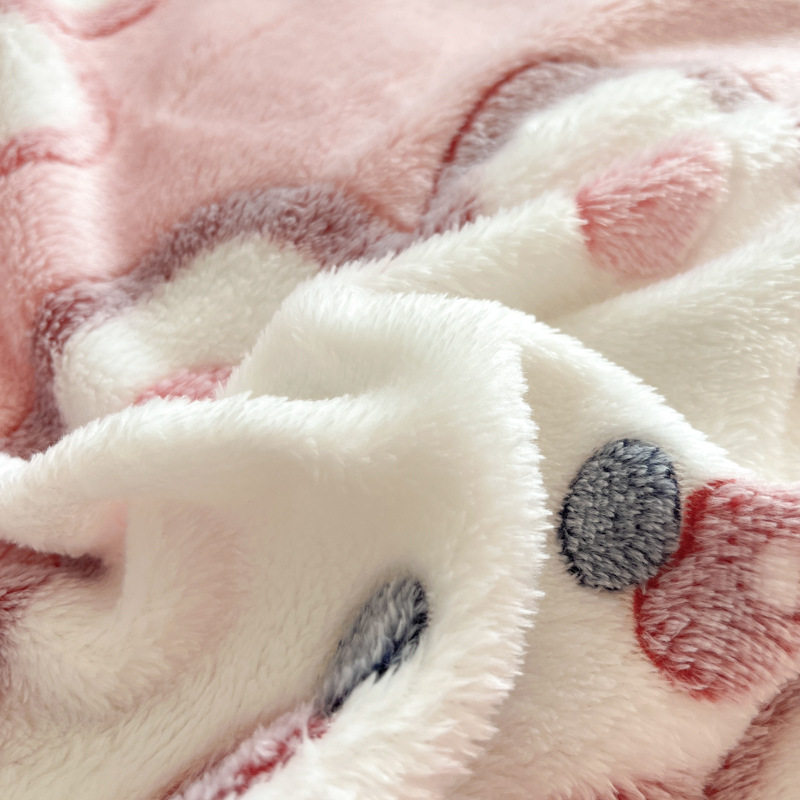 Warm Milk Velvet Four-piece Set Winter Thickened Coral Velvet Three-piece Set Cute Cartoon Single Quilt Cover Coral Velvet Mattress