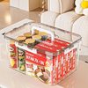 Transparent Portable Storage Box Household Snacks Books Toys Cosmetics Acrylic Storage Box Large Capacity Organizing Box
