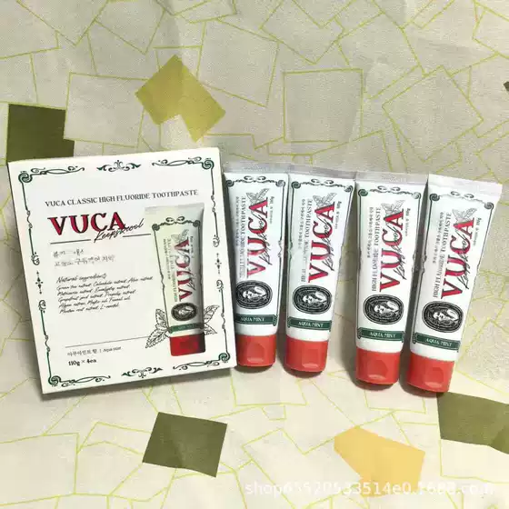 New Product Exclusively for Cross-Border Sales Vuca High Fluoride 1450Ppm Toothpaste for Gum Care and Oral Odor Removal 110g*4 Pieces