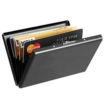 Wholesale stainless steel ladies card bag credit card box metal card holder anti-theft brush gift card book men's business card box summer