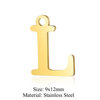 5 PCs/Pack Letter Titanium Steel Letter Pendant 26 Golden Capital English Letter diy Stainless Steel Jewelry Accessories