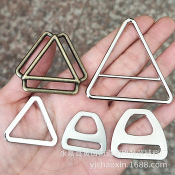 Metal double d Ring Buckle, Semicircular Parallel Bar Buckle, d-shaped Buckle, Three-prong Adjustment Buckle, Strap Split Buckle, Three-part Triangle Buckle