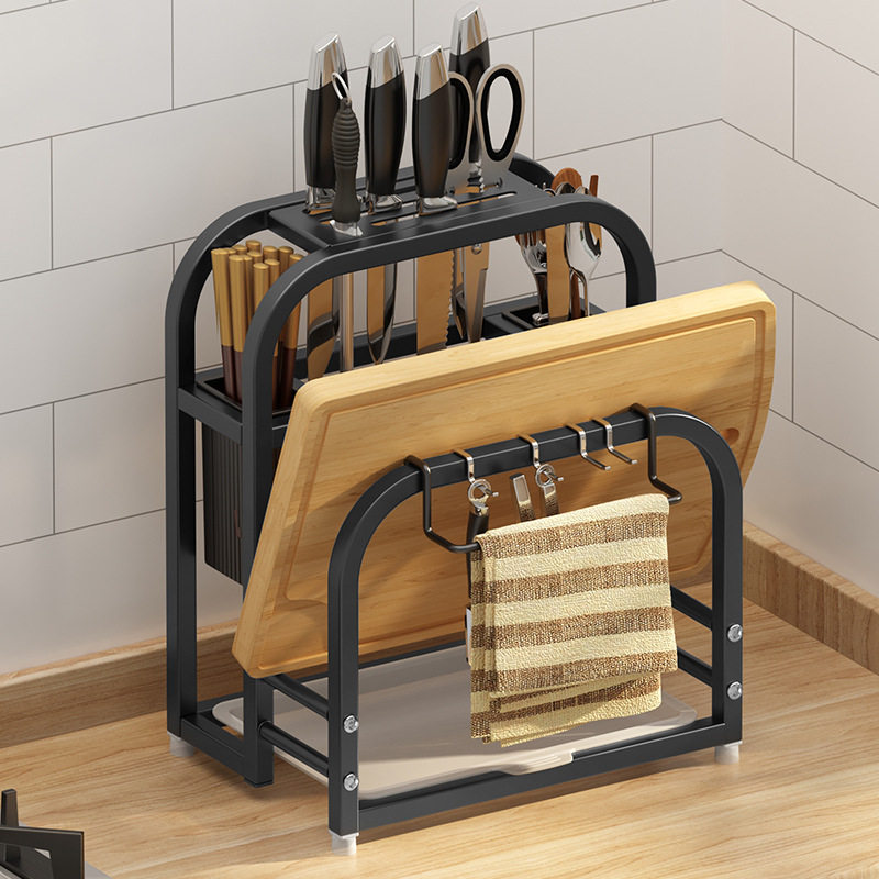 Stainless Steel Knife Holder Knife Storage Rack Knife Holder Kitchen Storage Rack Chopping Board Kitchen Knife Chopsticks Holder Integrated Storage Rack