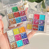 Mgl Sequin Nine-Color Eye Shadow Glue-Free Gel Glitter Children's Day Performance Stage Colorful Makeup Performance Special