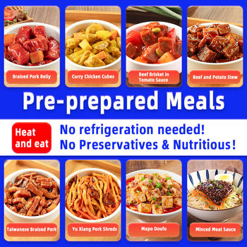 Jie Baiwei Cover and Water Rice Cooking Package Take-out Room Temperature Food Preservation Cross-border Best-selling Dishes Fast Food