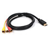 HDMI to AV HDMI to 3RCA Red Yellow White Color Difference Cable Audio Video Cable HDMI TO 3RCA