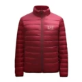 E wine red + white label