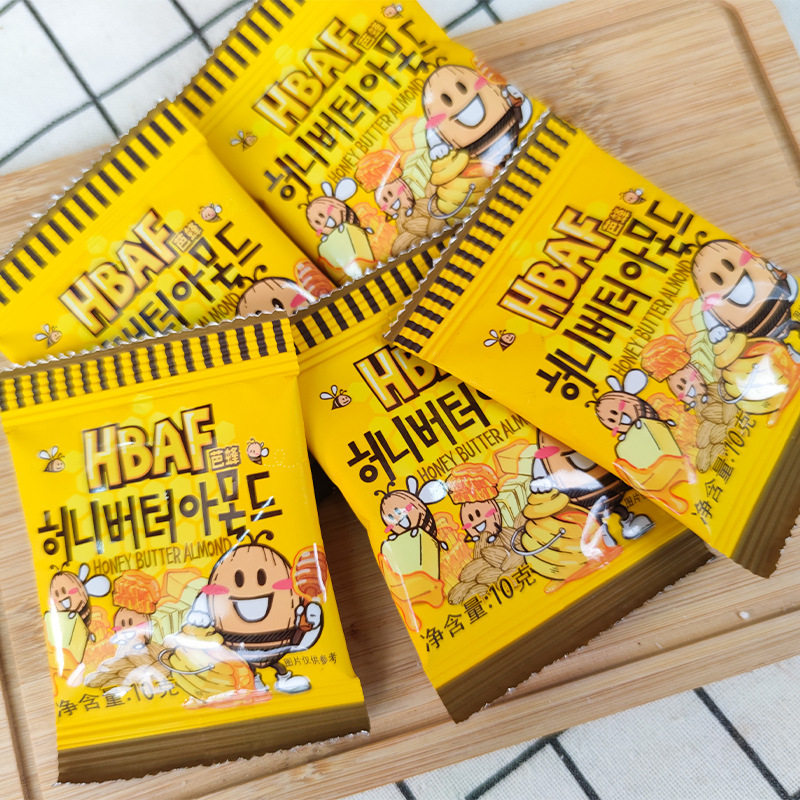 Honey Butter Almonds 10g*2 Packs Tom's Farm Almond Nuts Snack Badam Korean