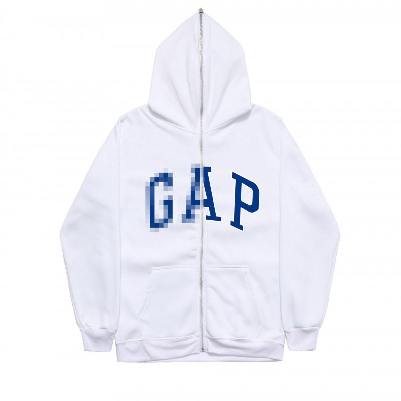 Cardigan sweatshirt men's spring and autumn trendy American heavy hooded jacket loose casual jacket tops men's