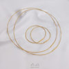 Japanese gold silk non-fading clavicle chain collar gold universal bracelet necklace neck ring pendant lanyard thin ring bracelet