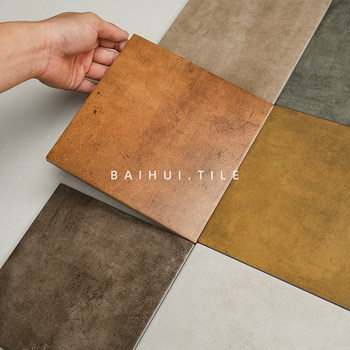 Retro Old Parquet Small Square Tiles White Gray Medieval B&B Bathroom Tiles Coffee Clothing Store Restaurant Floor Tiles