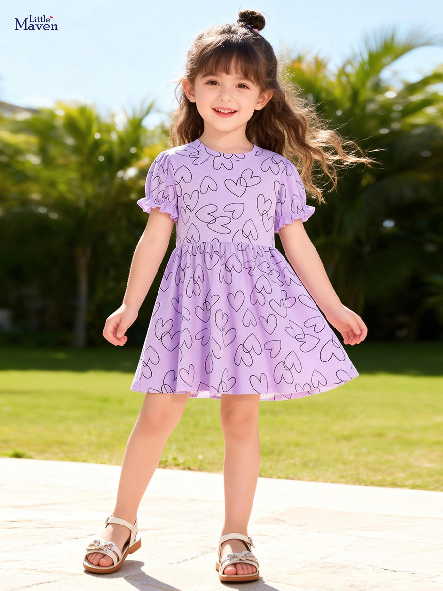 Kids' Dress Dropshipping & Distribution, Summer Short-sleeve Children's Dress, [Style] Cute Kids' Dress