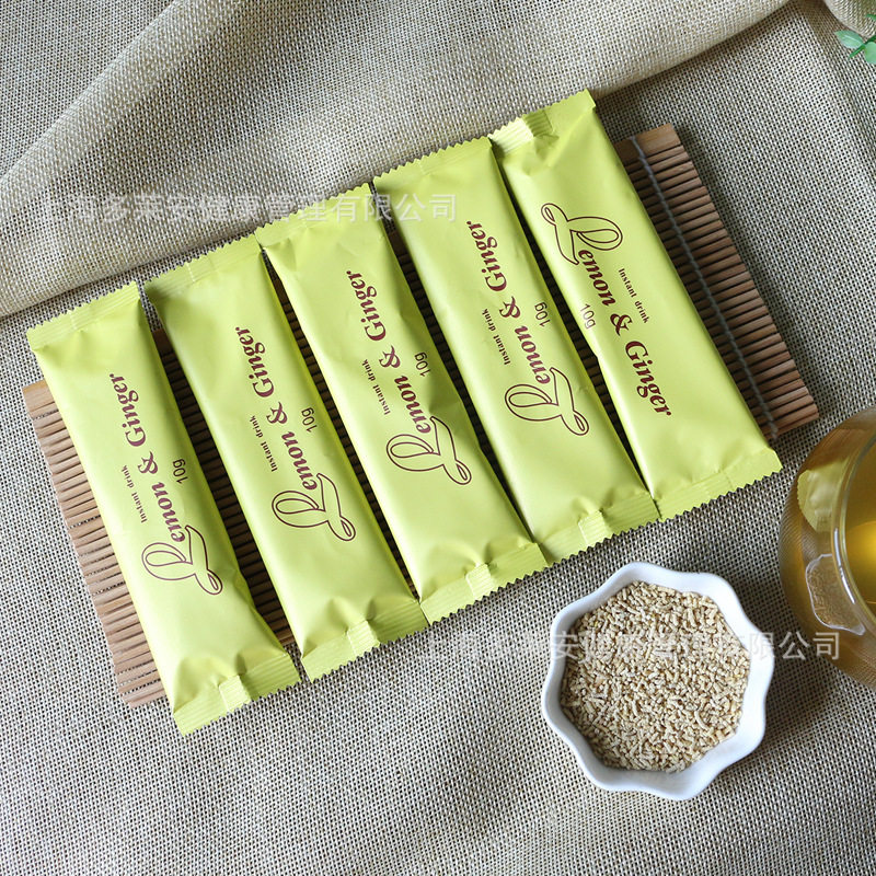 Foreign Trade Export Lemon Ginger Tea Instant Granular Solid Beverage Source Manufacturer