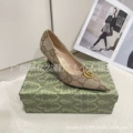 Brown big g high heels
