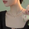 Shijia Ultra-Fine Pearl Necklace for Women 2024 New Double-Layered Clavicle Chain Accessible Luxury Elegant High-End Necklace
