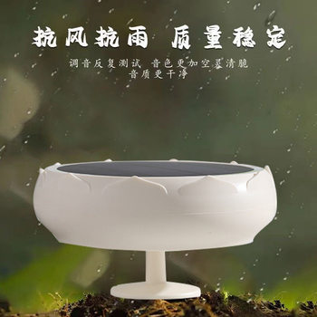 Outdoor Solar-Powered Player, Audio Amplifier, Music Machine, Rainproof and Lightning-Proof, with Card Slot and Data Cable, 24-Hour Battery Life