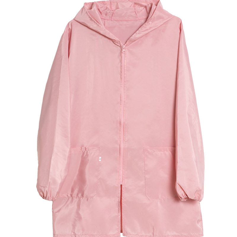 成人罩衣女家用防水防油厨房做饭围裙长袖大褂拉链工作服护衣带帽,淘宝优惠券,粉丝福利购,淘宝优惠卷