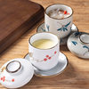 Japanese Style Steamed Egg Cup Colored Tea Bowl Steaming Cup Dessert Cover Bowl Japanese and Korean Cuisine and Wind High Temperature Ceramic Tableware