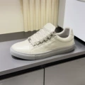 Apricot gray leather low top
