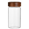 Acacia Wood Borosilicate Glass Threaded Sealed Jar Kitchen Daily Storage Jar Miscellaneous Grains Dried Fruit Tea Storage Jar
