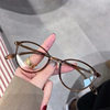 Round Frame Small Face Myopia Fashion Korean Trendy Glasses Can Be Equipped with Prescription Anti-Blue Light Flat Glasses for Students Without Makeup