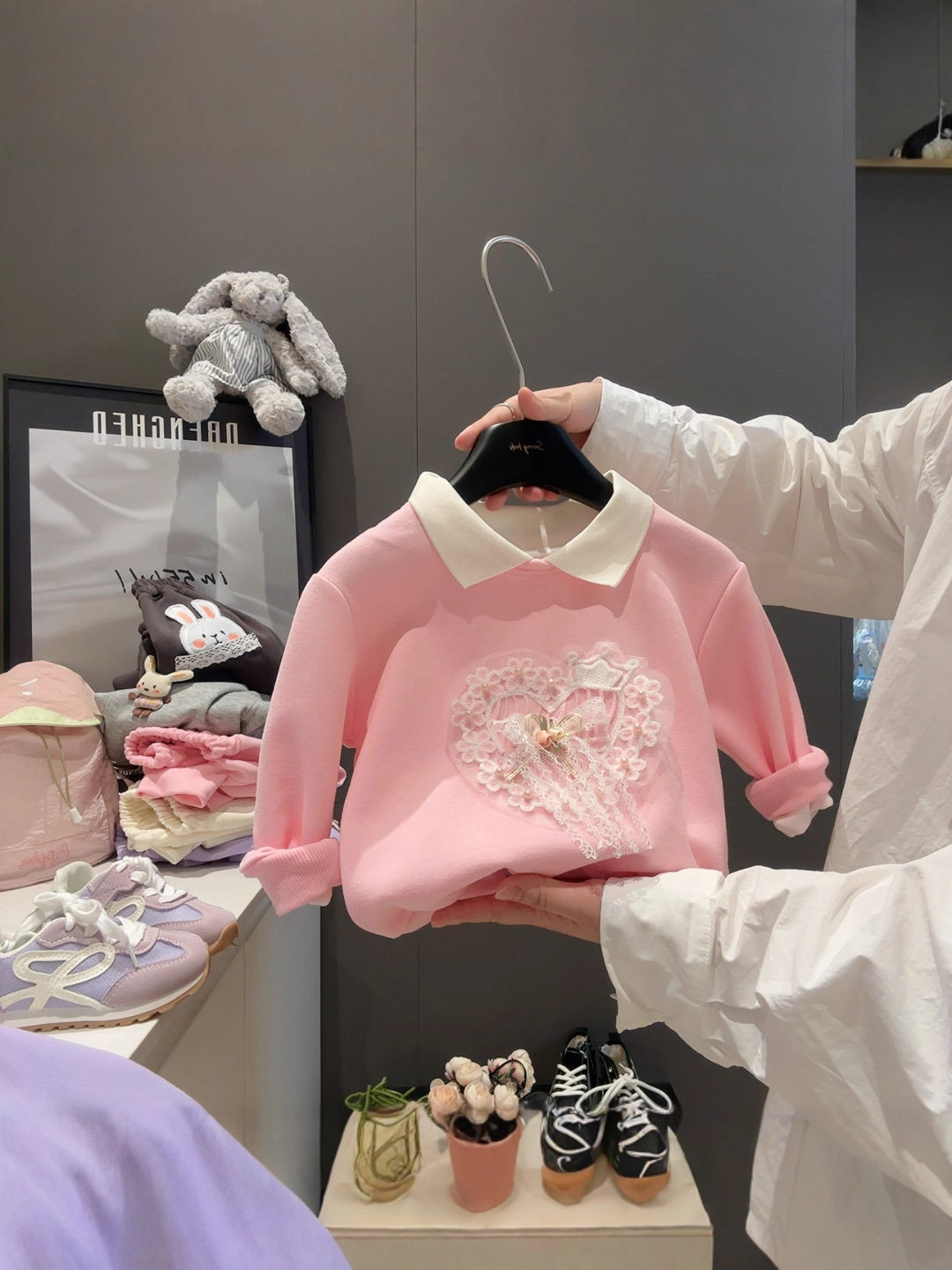 Cartoon Hoodie, New Children's Collared Polo Shirt, Spring & Autumn Outfit, Stylish Versatile Top for Baby Girls