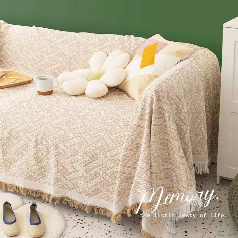 Cross-Border Sofa Towel Full Cover Fabric Sofa Cushion Cover Nordic Sofa Blanket Thread Blanket Universal for All Seasons Manufacturer Delivery