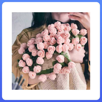 ✅ Spot Acrylic Handmade Rose Blanket Crocheted Flower Blanket Lily of the Valley Flower Blanket Finished Rose Bouquet Blanket