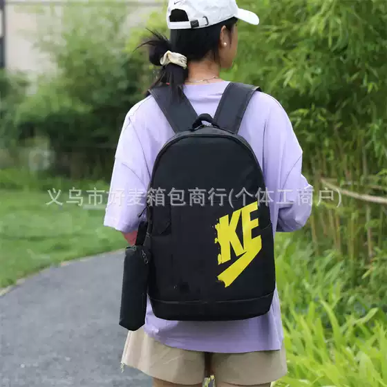 Cross-Border Nk Simple Fashion Casual Large-Capacity Backpack for Men and Women Preppy Style Travel Cosmetics Bag Trendy Brand Work Clothing