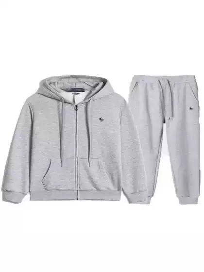Trendy Foreign Trade Embroidered Cardigan Sweatshirt for Men and Women, Spring and Autumn Style Set, Hooded Jacket + Pants Set, Casual