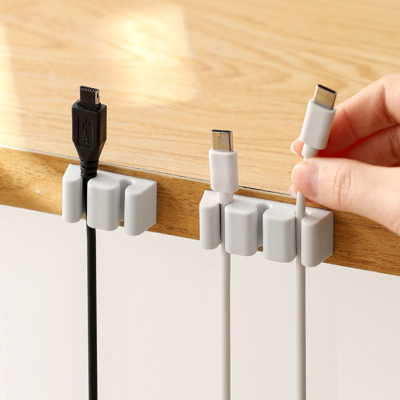 LEYIX 0209 three-position wire holder cable organizer data cable storage office desktop wall hub