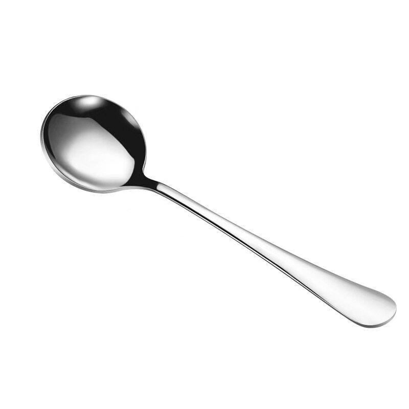 Stainless Steel Spoon for Home Use, Size Three, Round Head Spoon, Long Handle, Trendy Spoon, Watermelon Spoon, Round Spoon, Can Be Printed with Logo