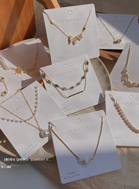 韩国复古珍珠手链女ins风高级感小众钛钢手镯情侣手串手饰品