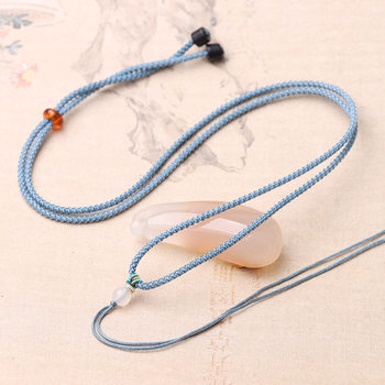 Artistic hanging neck rope with Hetian Jade beeswax popular necklace rope small fresh only this green pendant pendant rope wholesale