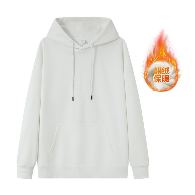 秋冬300g重磅连帽卫衣华棉纯色双层帽加绒潮牌休闲宽松卫衣上衣女