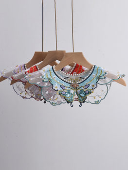 Children's Cute and Sweet Ancient Style Han Dynasty Decoration, Individual Cloud Shoulders for Boys and Girls, Versatile Lace Fake Collar Performance Outerwear