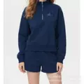 Navy blue half zipper