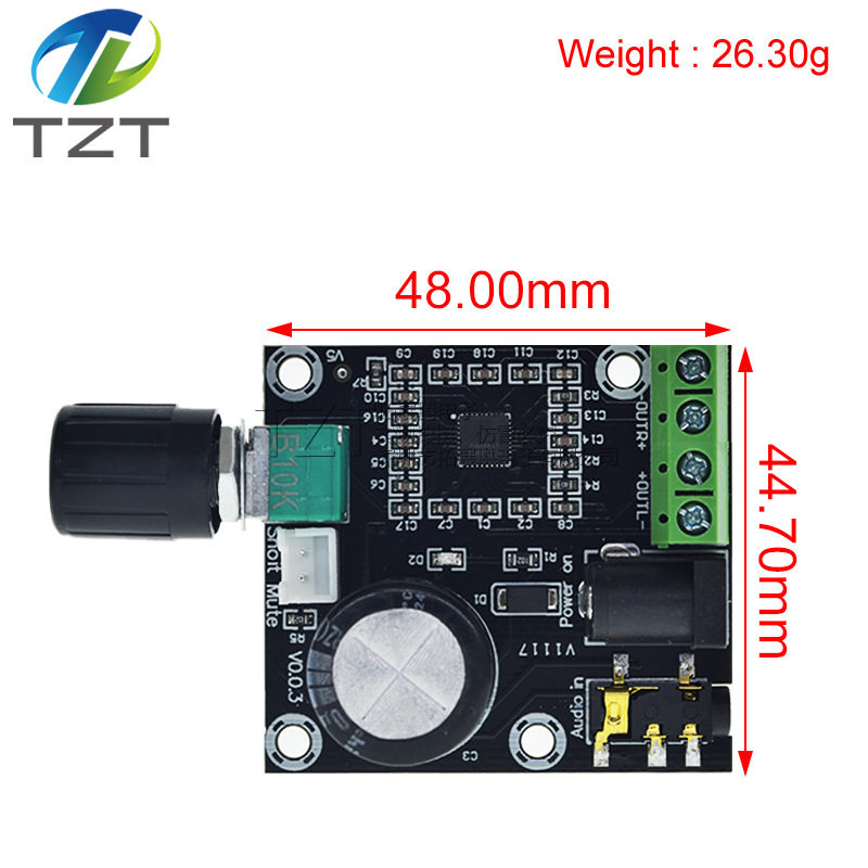 Pam8610 Dual Channel 12V Hd Power Amplifier Board Pure Digital Power Amplifier 15W*2 High Power