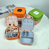 Simple Jewelry Storage Box Multifunctional Portable Cosmetic Mirror Portable Jewelry Box Earrings Necklace Partition Storage Box